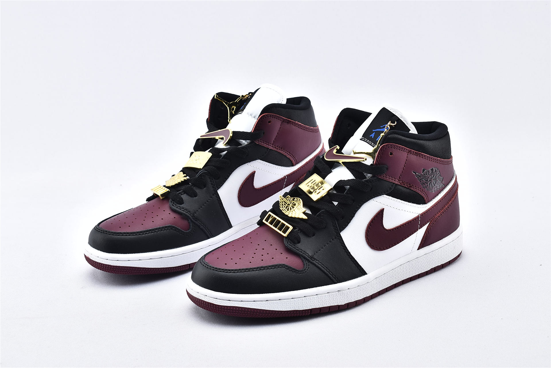 Buy Cheap Air Jordan 1 Mid Noble Red CZ4385-016 Dark Purple Black White ...