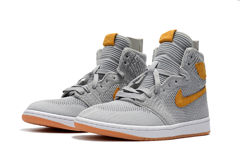 Discount Air Jordan 1 High Flyknit Wolf Grey Sale - from Air Jordan 1 Retro