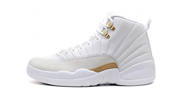 retro 12 ovo white and gold