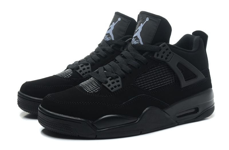 Hot sell Air Jordan 4 Retro Black Cat Black/Black-Light Graphite Sale ...