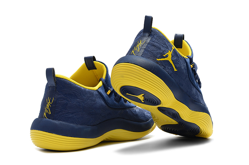 Clearance Cheap Jordan Super.Fly Low Deep Blue and Yellow Sale - from ...